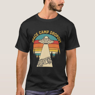 Space Camp Dropout | Vintage UFO Alien Abduction R T-shirt