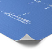 Space Capsule 1963 Patent Art Blueprint Poster (Hoek)