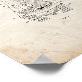 Space Capsule Patent - Oude look Poster (Hoek)