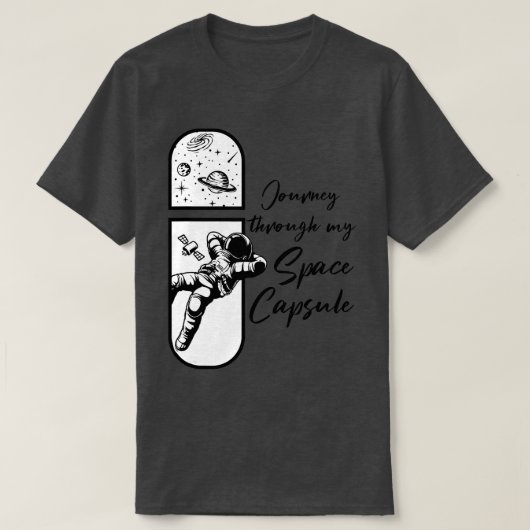 Space Capsule Science Fan Galaxy Astronaut Astrono T-shirt (Design voorkant)