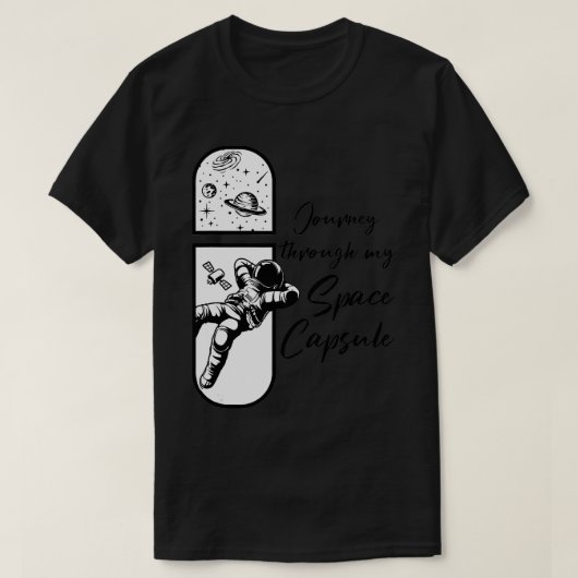 Space Capsule Science Fan Galaxy Astronaut Astrono T-shirt (Design voorkant)