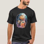 Space Capybara Astronaut Animal Face Galaxy Capiba T-shirt (Voorkant)