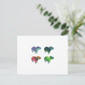 Space Capybaras Briefkaart (Staand voorkant)