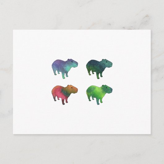 Space Capybaras Briefkaart (Voorkant)