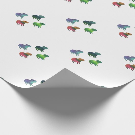 Space Capybaras Cadeaupapier (Hoek)
