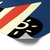 Space Cars:  donkerblauw. Poster (Hoek)