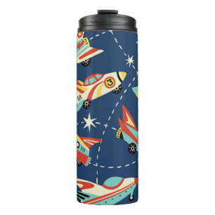 Space Cars:  donkerblauw. Thermosbeker