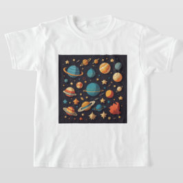 Space cartoon t-shirt