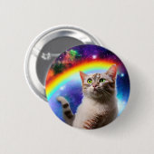 Space Cat Badge Ronde Button 5,7 Cm (Voorkant /achterkant)