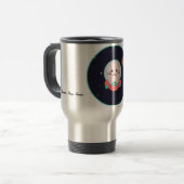 Space Cat Coffee Mug - Cosmic Kitty Astronaut Cup Reisbeker (Voorkant links)