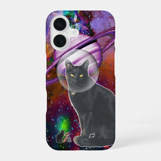 Space-Cat Cosmo Case-Mate iPhone Hoes 16 Hoesje (Achterkant)