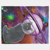 Space-Cat Cosmo Fleece Deken (Voorkant (Horizontaal))