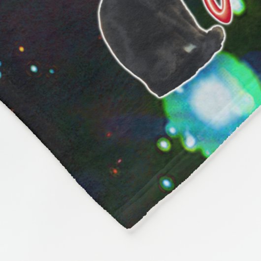 Space-Cat Cosmo Fleece Deken (Hoek)