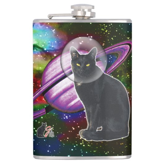 Space-Cat Cosmo Heupfles (Voorkant)