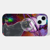 Space-Cat Cosmo Hoesje-Mate iPhone 15 Hoesje (Achterkant (horizontaal))