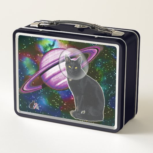 Space-Cat Cosmo Metal Lunchbox (Achterkant)