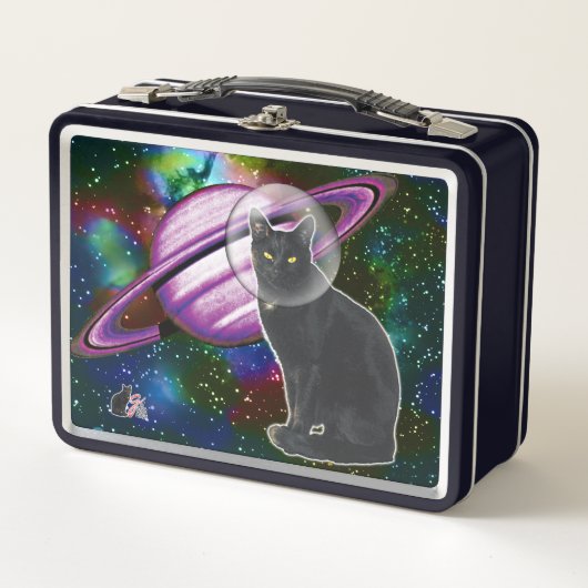 Space-Cat Cosmo Metal Lunchbox (Voorkant)