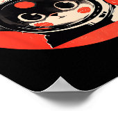 Space Cat Courage Japans Retro Kawaii Schattige As Poster (Hoek)