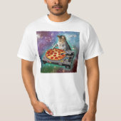 Space Cat DJs Pizza T-shirt (Voorkant)