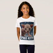 SPACE CAT Funny T-Shirts (Voorkant volledig)