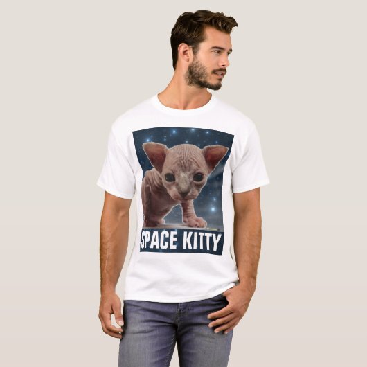 SPACE CAT, Funny T-Shirts (Voorkant volledig)