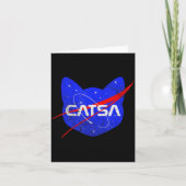 Space Cat Funny Universe Catsa  Kaart (Voorkant)