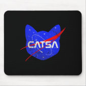 Space Cat Funny Universe Catsa  Muismat (Voorkant)