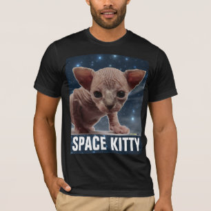 SPACE CAT Hairless Sphnix Grappige T-shirts