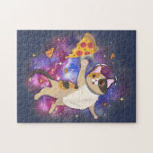 Space Cat Kitten Astronaut Funny Pizza Mars Alien Legpuzzel (Horizontaal)