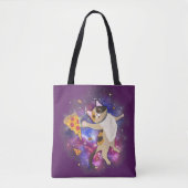 Space Cat Kitten Astronaut Funny Pizza Mars Alien Tote Bag (Voorkant)