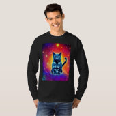 Space Cat Kitty Kitten In Cat Style 1 T-shirt (Voorkant volledig)