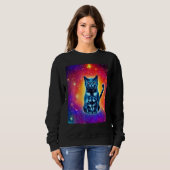 Space Cat Kitty Kitten In Cat Style 1 Trui (Voorkant volledig)