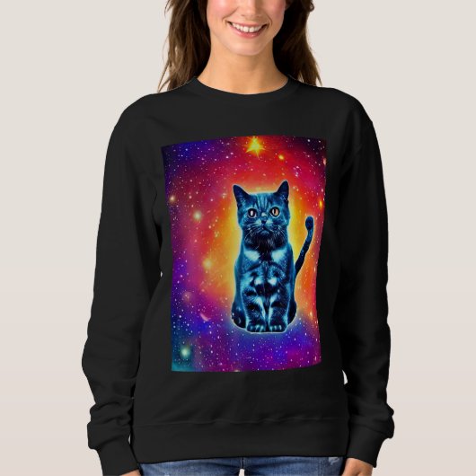 Space Cat Kitty Kitten In Cat Style 1 Trui (Voorkant)