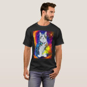 Space Cat Kitty Kitten In Cat Style 3 T-shirt (Voorkant volledig)