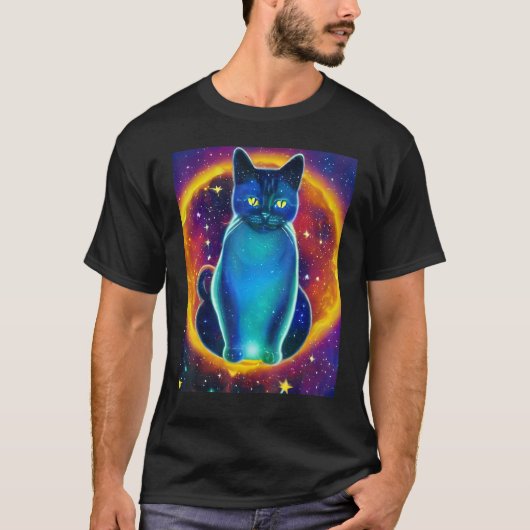 Space Cat Kitty Kitten In Cat Style 5 T-shirt (Voorkant)