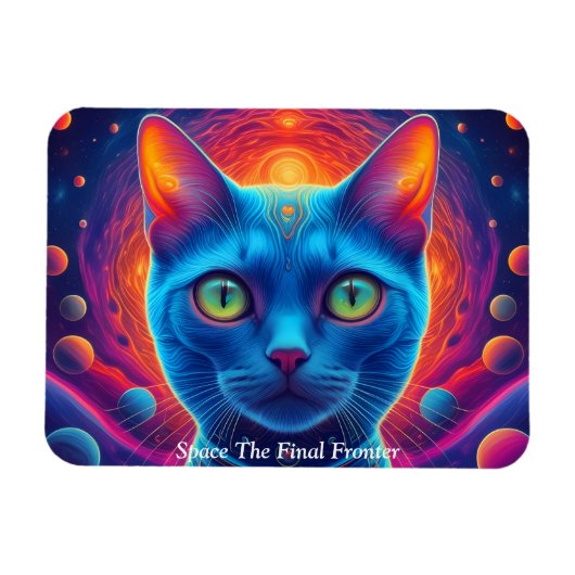 Space Cat kosmische katachtige katachtige Magneet (Horizontaal)
