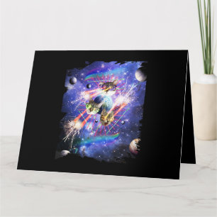 Space Cat Laser Oog Kittens Katten Met Lasers Glas Kaart