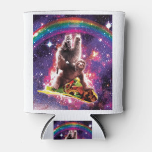 Space Cat Llama Sloth Riding Taco Blikjeskoeler