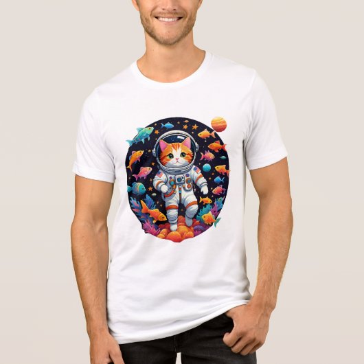 Space Cat Odyssey - Kosmische ontdekkingsreiziger Tri-Blend Shirt (Voorkant)