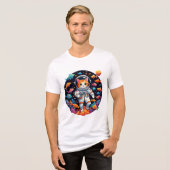 Space Cat Odyssey - Kosmische ontdekkingsreiziger Tri-Blend Shirt (Voorkant volledig)