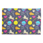 Space Cat Patroon Kussensloop (Achterkant-Links)