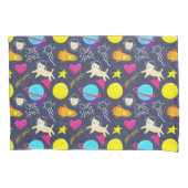 Space Cat Patroon Kussensloop (Voorkant-Links)