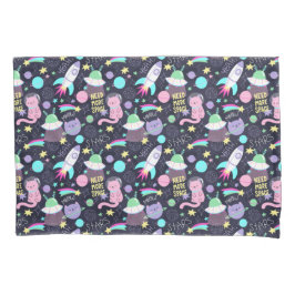 Space Cat Patroon Kussensloop