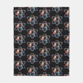 Space Cat Science Fleece Deken (Voorkant)