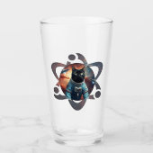 Space Cat Science Glas (Voorkant)