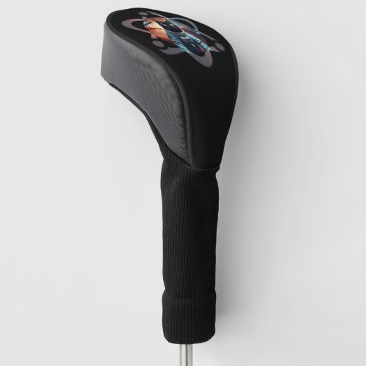 Space Cat Science Golfheadcover (Schuin)