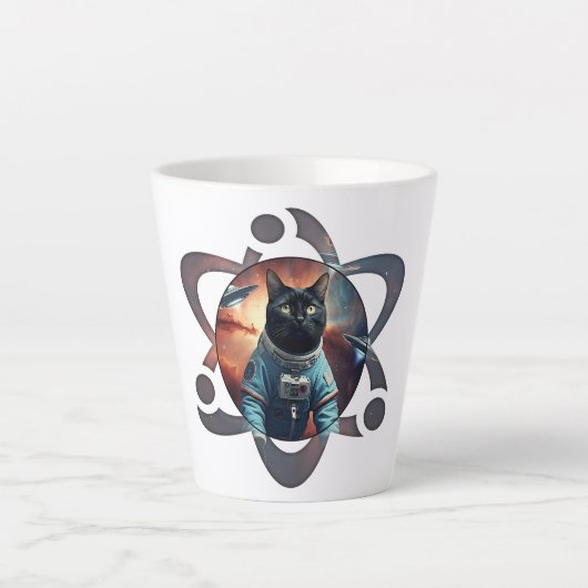 Space Cat Science Latte Mok (Voorkant)