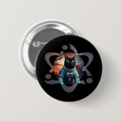 Space Cat Science Ronde Button 5,7 Cm (Voorkant /achterkant)
