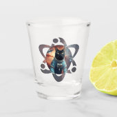 Space Cat Science Shot Glas (Voorkant)