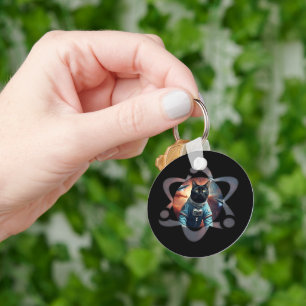 Space Cat Science Sleutelhanger
